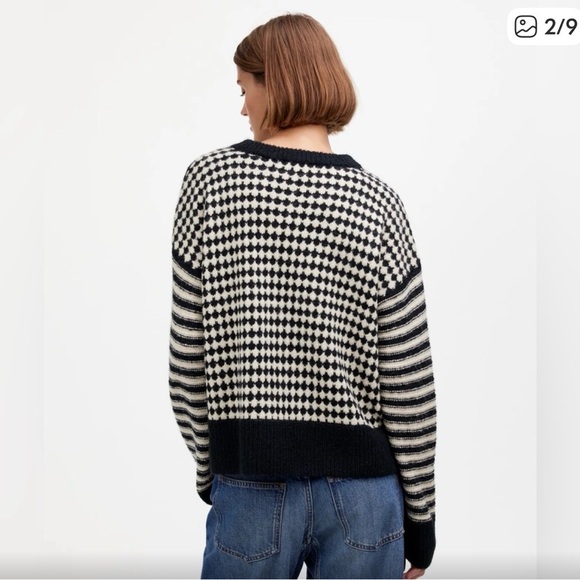 Madewell Black and White Sweater - Picture 3 of 6